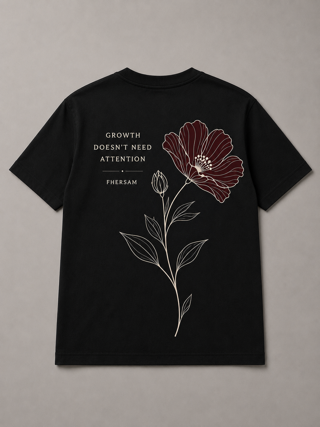 QUIET BLOOM back view | Black