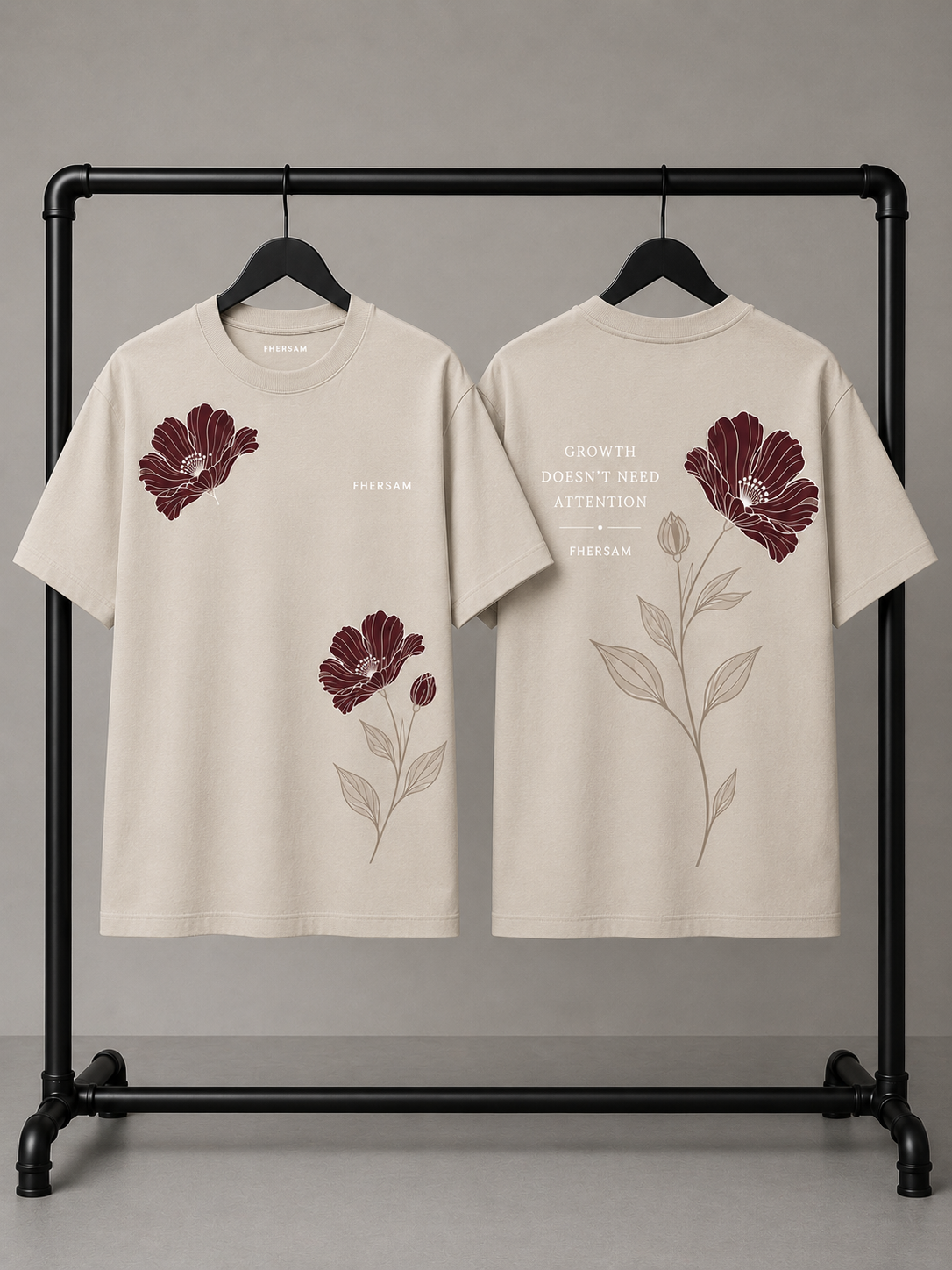 QUIET BLOOM double rack view | Bone