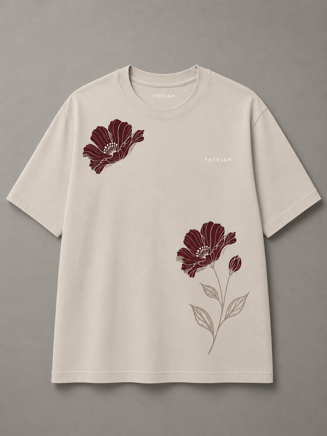 QUIET BLOOM front view | Bone